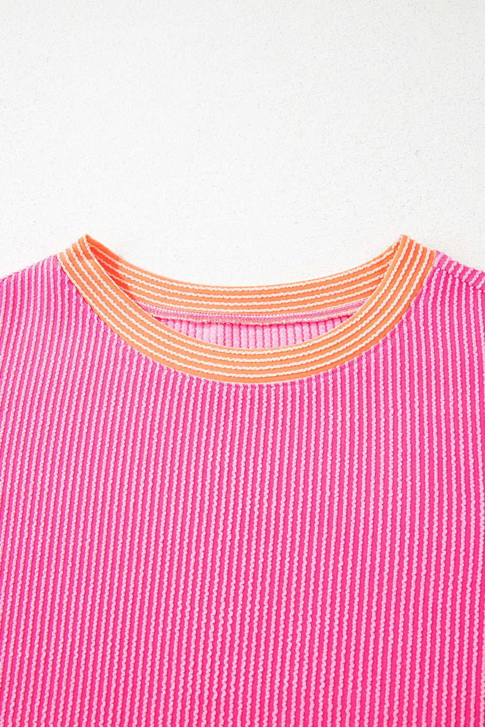 Multicolour Corded Colorblock Crewneck Tee